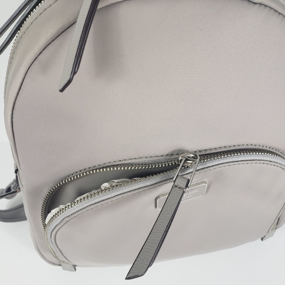 Kate Spade  Dawn Gray Nylon Backpack Soft Taupe - Picture 4 of 8